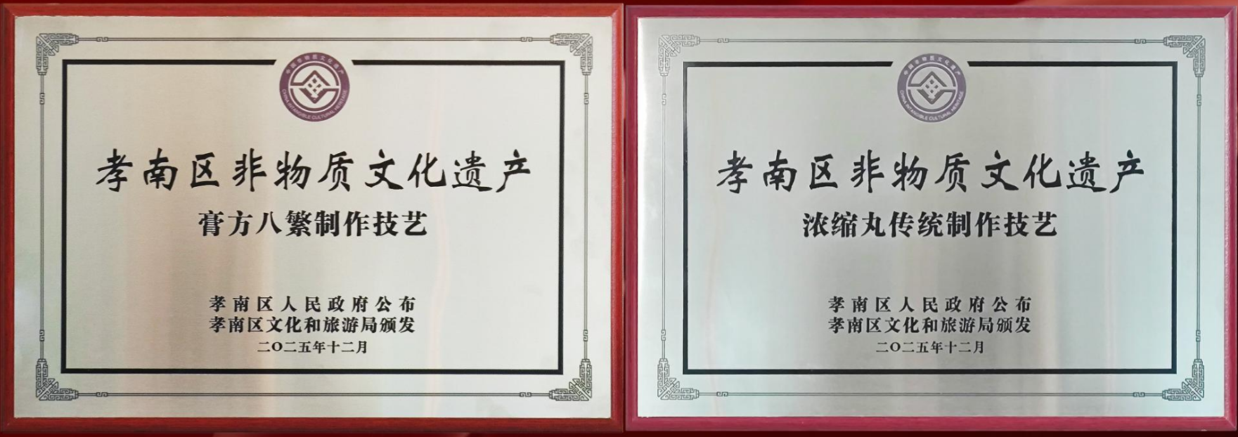 膏方八繁制作技艺”与“浓缩丸传统制作技艺”非物质文化遗产